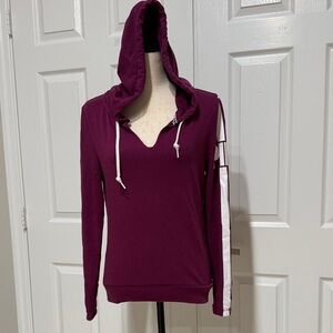 PINK Victoria's Secret Purple Hoodie with White Accents